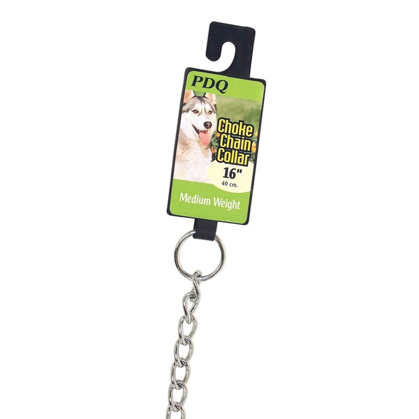 Pdq PDQ Silver Steel Dog Choke Chain Collar Medium 12916 - main